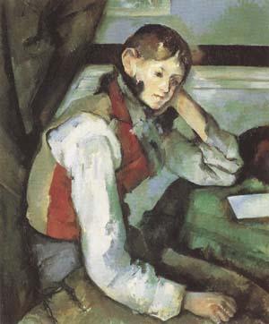 Paul Cezanne Boy with a Red Waistcoat (mk09) oil painting image